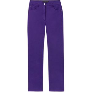 Luisa Cerano, Dames, Broeken, Paars, Maat: S Leer,