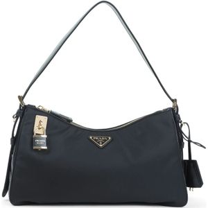 Prada, Dames, Tassen, Zwart, Maat: ONE Size Polyamide,