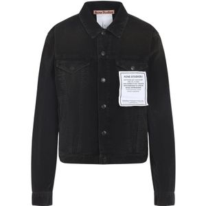 Acne Studios, Dames, Jassen, Zwart, Maat: XS Katoen,