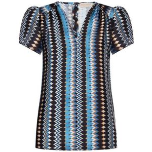 Rinascimento, Dames, Blouses & Shirts, Blauw, Maat: 2XS Poliester,