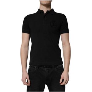 Dolce & Gabbana, Heren, Tops, Zwart, Maat: XS Katoen,