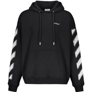 Off White, Heren, Sweatshirts & Hoodies, Zwart, Maat: S Katoen,