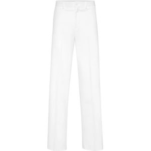 Philipp Plein, Heren, Broeken, Wit, Maat: M Wol,