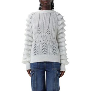 Twinset, Dames, Truien, Wit, Maat: L Wol,