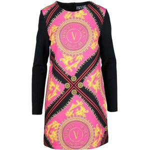 Versace Jeans Couture, Dames, Jurken, Veelkleurig, Maat: XS Poliester,