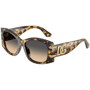Dolce & Gabbana - Zonnebril - Schildpaddenschild - Acetaat - Gele-grijze Lenzen