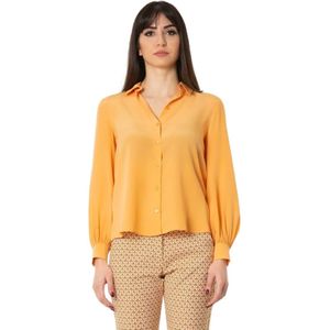 Weekend Max Mara, Dames, Blouses & Shirts, Oranje, Maat: M Zijde,