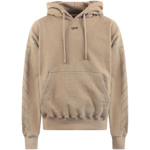 Off White, Heren, Sweatshirts & Hoodies, Beige, Maat: M