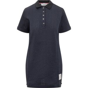 Thom Browne, Dames, Jurken, Blauw, Maat: S Katoen,