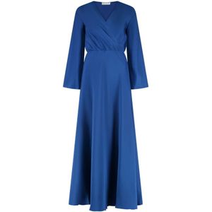 Marinella Piccinno, Dames, Jurken, Blauw, Maat: XS Zijde,