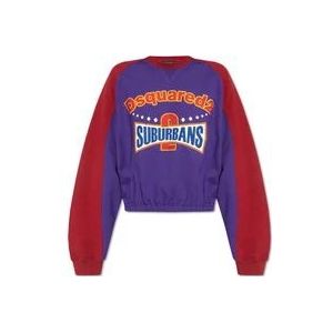 Dsquared2 Bedrukte sweatshirt , Purple , Dames , Maat: XS