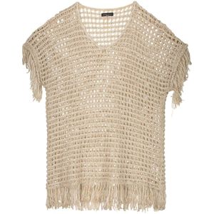 Fabiana Filippi, Dames, Truien, Beige, Maat: M Katoen,