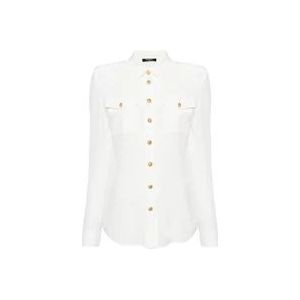 Balmain Witte Hemden met Lage Hak , White , Dames , Maat: M