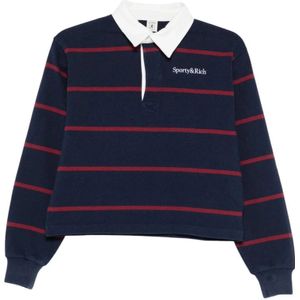 Sporty & Rich, Dames, Tops, Blauw, Maat: XS Katoen,