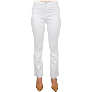 Nenette, Dames, Broeken, Wit, Maat: W30 Katoen,