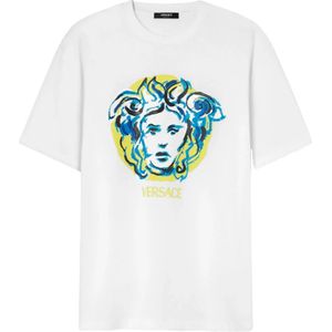 Versace, Heren, Tops, Wit, Maat: M