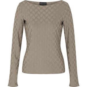 Emporio Armani, Dames, Tops, Bruin, Maat: S Jersey,