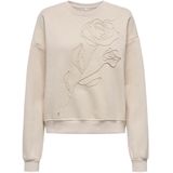 Only, Dames, Sweatshirts & Hoodies, Beige, Maat: M