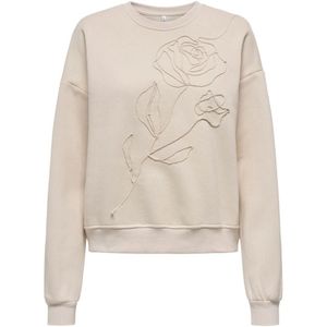 Only, Dames, Sweatshirts & Hoodies, Beige, Maat: M
