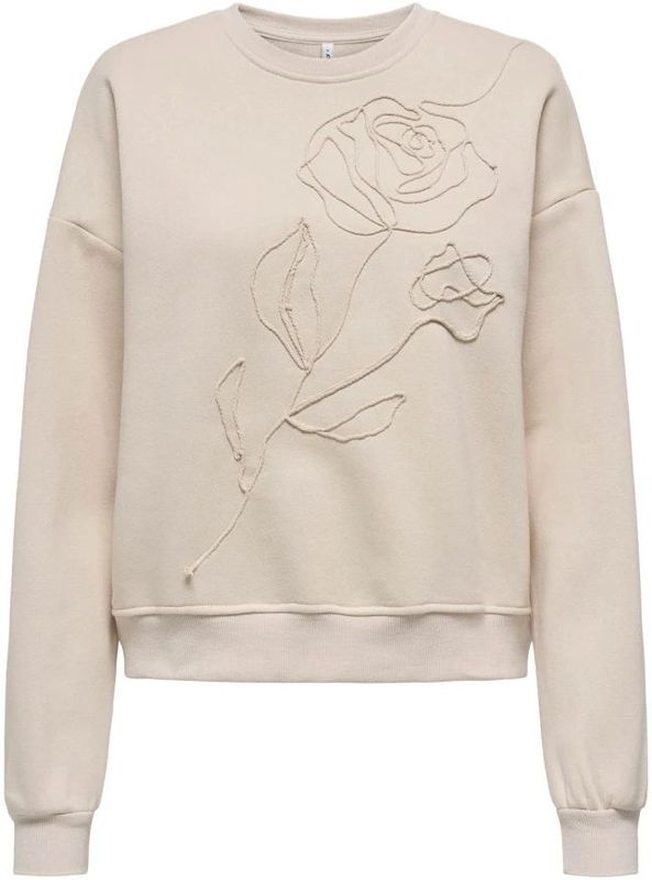 Only, Dames, Sweatshirts & Hoodies, Beige, Maat: M
