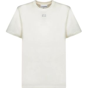 Ganni, Dames, Tops, Wit, Maat: XS Jersey,