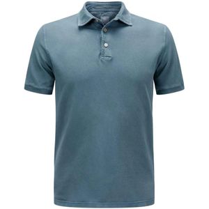 Fedeli, Heren, Tops, Blauw, Maat: L Piqué,