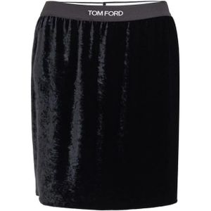 Tom Ford, Dames, Rokken, Zwart, Maat: XS Viscose,