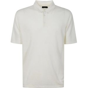 Roberto Collina, Heren, Tops, Wit, Maat: 2XL Linnen,