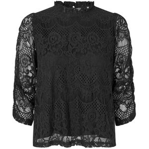 Lollys Laundry, Dames, Blouses & Shirts, Zwart, Maat: XS Katoen,