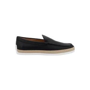 Tod's Gegraveerde Leren Loafer , Black , Heren , Maat: 43 EU