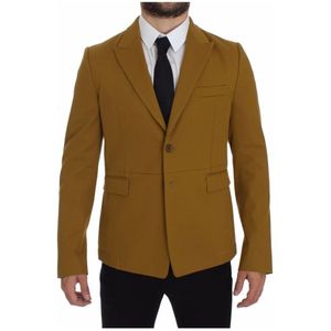 Dolce & Gabbana, Heren, Jassen, Geel, Maat: S Katoen,