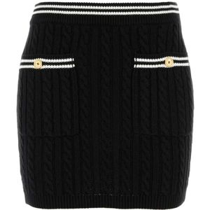 Alessandra Rich, Dames, Rokken, Zwart, Maat: XS Katoen,