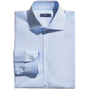 Fay, Heren, Overhemden, Blauw, Maat: 4XL