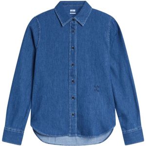 Closed, Dames, Overhemden, Blauw, Maat: M Denim,