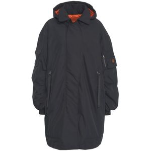 Save The Duck, Dames, Mantels, Zwart, Maat: M Synthetisch,