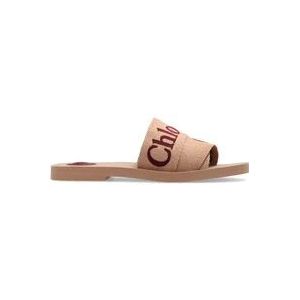 Chloé `Woody` Slides , Beige , Dames , Maat: 37 EU