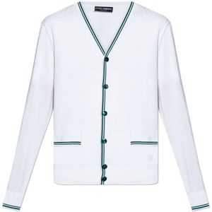 Dolce & Gabbana, Heren, Truien, Wit, Maat: M Zijde,