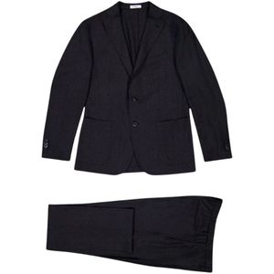 Boglioli, Heren, Pakken, Grijs, Maat: S Wol,