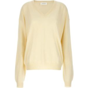 Sportmax, Dames, Truien, Geel, Maat: XS Wol,