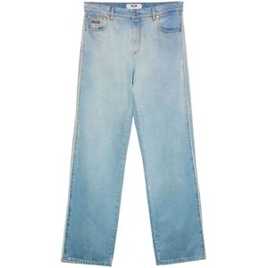 Msgm, Heren, Jeans, Blauw, Maat: M Denim,