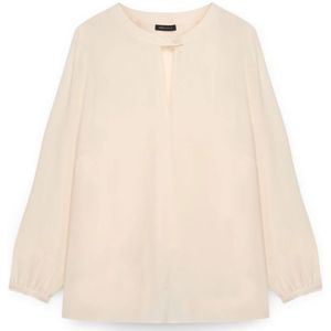 Fiorella Rubino, Dames, Blouses & Shirts, Wit, Maat: XL Viscose,
