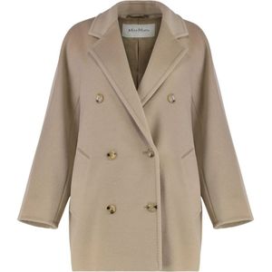 Max Mara, Dames, Mantels, Beige, Maat: 2XS Wol,