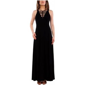 Emporio Armani - Spaghetti Strap Jurk - Zwart - Dames