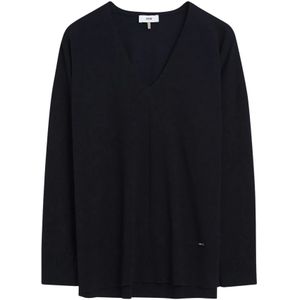 Cinque, Dames, Truien, Blauw, Maat: L Viscose,