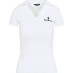 Balenciaga, Dames, Tops, Wit, Maat: S