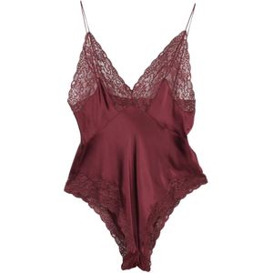 Saint Laurent, Dames, Tops, Bruin, Maat: XL Zijde,