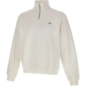 Lacoste, Heren, Sweatshirts & Hoodies, Wit, Maat: M Fleece,