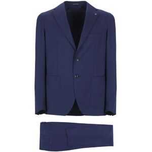 Tagliatore, Heren, Pakken, Blauw, Maat: 2XL Zijde,