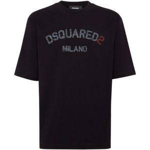 Dsquared2 Heren T-shirts & Polos in Nero , Black , Heren , Maat: M