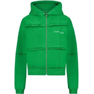 Flâneur, Heren, Sweatshirts & Hoodies, Groen, Maat: XL Katoen,